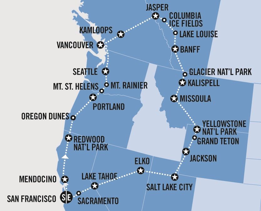 pacific northwest tour itinerary